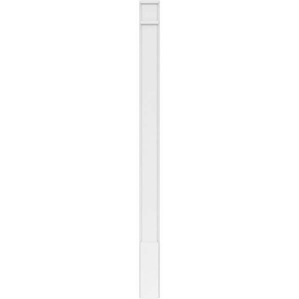 Ekena Millwork Plain PVC Pilaster w/Decorative Capital & Base, 5"W x 72"H x 2"P - PILP05X072SM02-2