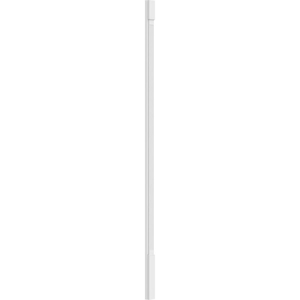 Ekena Millwork Fluted PVC Pilaster w/Standard Capital & Base, 4"W x 120"H x 2"P - PILP04X120FL01-2