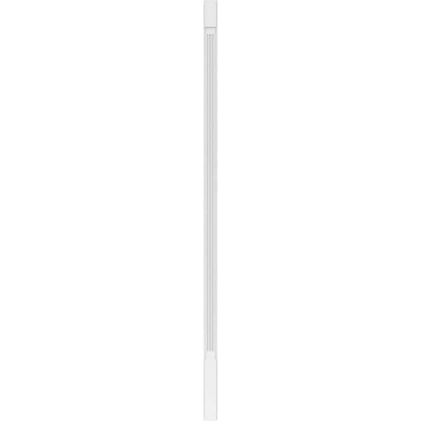 Ekena Millwork Fluted PVC Pilaster w/Standard Capital & Base, 4"W x 120"H x 2"P - PILP04X120FL01-2