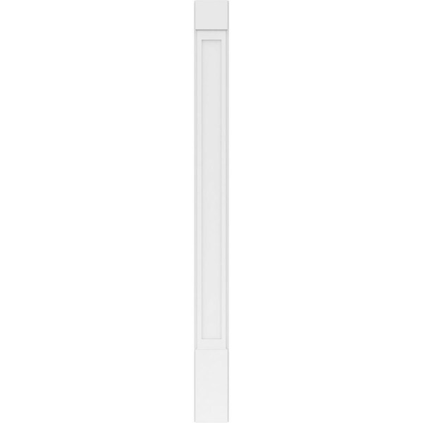 Ekena Millwork Flat Panel PVC Pilaster w/Standard Capital & Base, 8"W x 96"H x 2"P - PILP08X096FP01-2