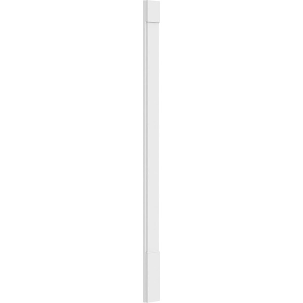 Ekena Millwork Plain PVC Pilaster w/Standard Capital & Base, 7"W x 108"H x 2"P - PILP07X108SM01-2