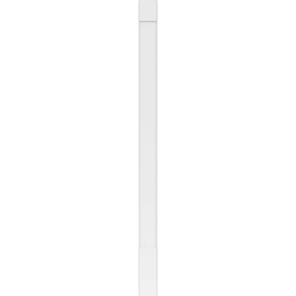 Ekena Millwork Plain PVC Pilaster w/Standard Capital & Base, 7"W x 108"H x 2"P - PILP07X108SM01-2