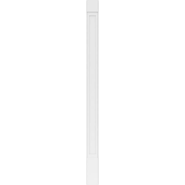 Ekena Millwork Flat Panel PVC Pilaster w/Standard Capital & Base, 8"W x 120"H x 2"P - PILP08X120FP01-2
