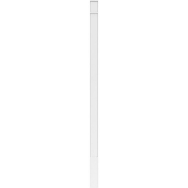 Ekena Millwork Plain PVC Pilaster w/Decorative Capital & Base, 5"W x 108"H x 2"P - PILP05X108SM02-2