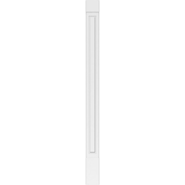 Ekena Millwork Raised Panel PVC Pilaster w/Standard Capital & Base, 9"W x 120"H x 2"P - PILP09X120RP01-2