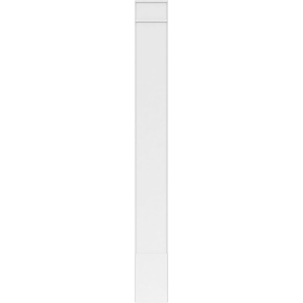 Ekena Millwork Plain PVC Pilaster w/Decorative Capital & Base, 12"W x 108"H x 2"P - PILP12X108SM02-2