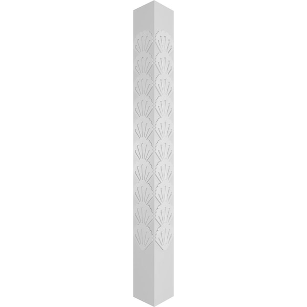 Ekena Millwork Craftsman Classic Square Non-Tapered Bondi Fretwork Column w/ Standard Capital & Standard Base - CC0810ENBNDCSCS