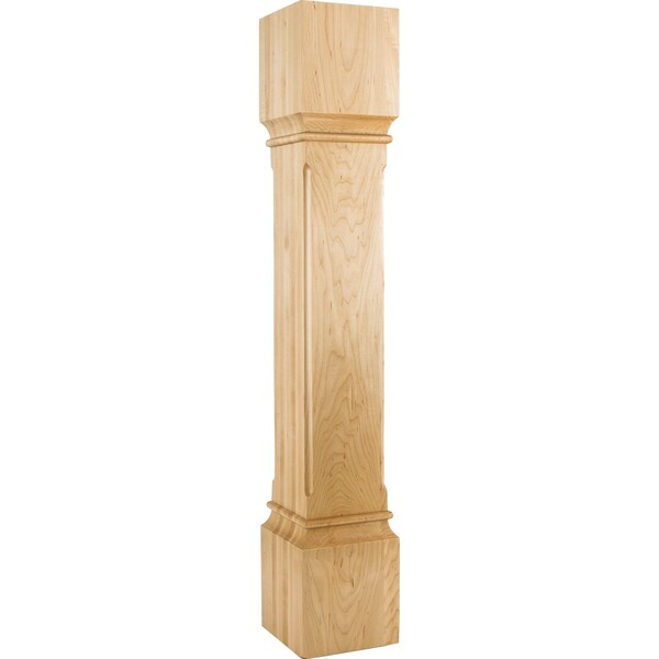Hardware Resources 6" Wx6"Dx35-1/2"H White Birch Fluted Edge Post - P38-6-WB