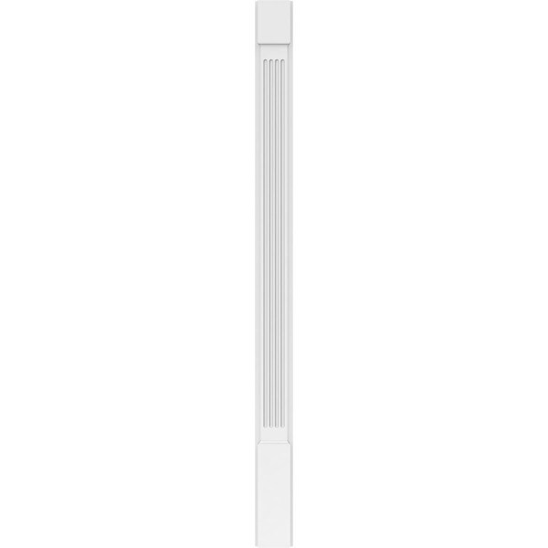Ekena Millwork Fluted PVC Pilaster w/Standard Capital & Base, 5"W x 72"H x 2"P - PILP05X072FL01-2