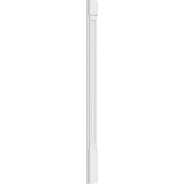 Ekena Millwork Fluted PVC Pilaster w/Standard Capital & Base, 5"W x 72"H x 2"P - PILP05X072FL01-2
