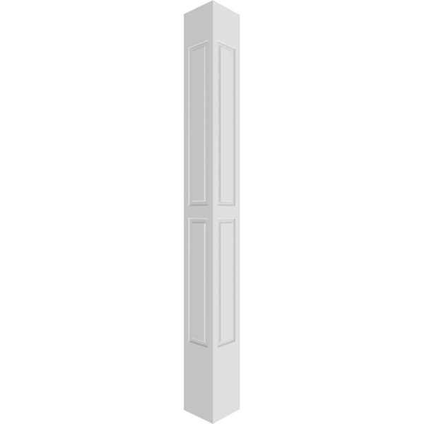 Ekena Millwork Craftsman Classic Square Non-Tapered, Double Raised Panel PVC Column, Prairie Capital & Prairie Base - CC1209ENDPRPR