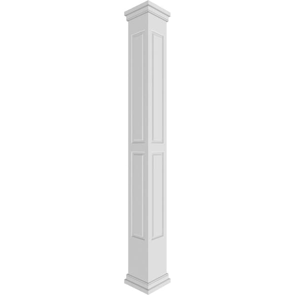 Ekena Millwork Craftsman Classic Square Non-Tapered, Double Raised Panel PVC Column, Prairie Capital & Prairie Base - CC1209ENDPRPR