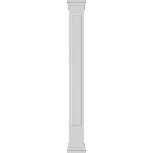 Ekena Millwork Craftsman Classic Square Non-Tapered, Raised Panel PVC Column, Prairie Capital & Prairie Base - CC0809ENRPRPR