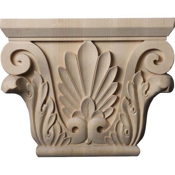 Ekena Millwork 11"W x 6 3/4"BW x 3 7/8"D x 8 7/8"H Large Chesterfield Capital, Alder - CAP11X03X08CHAL