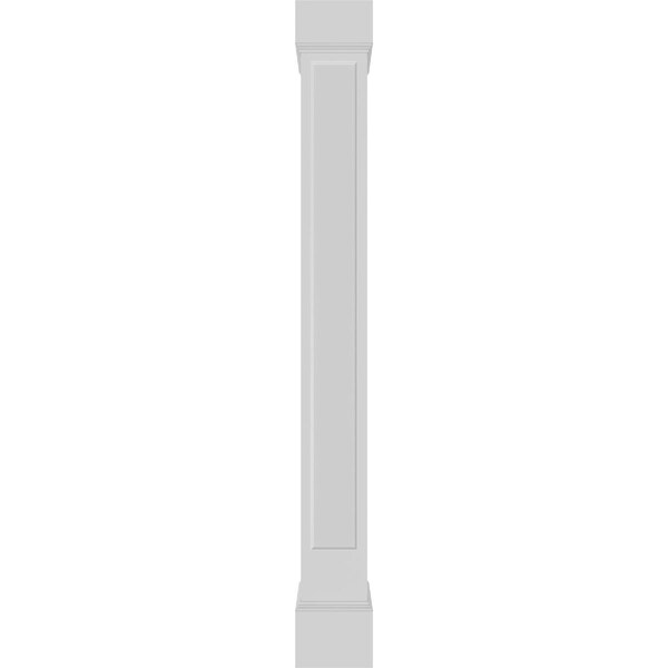 Ekena Millwork Craftsman Classic Square Non-Tapered Recessed Panel PVC Column, Mission Capital & Mission Base - CC1010ENMMIMI