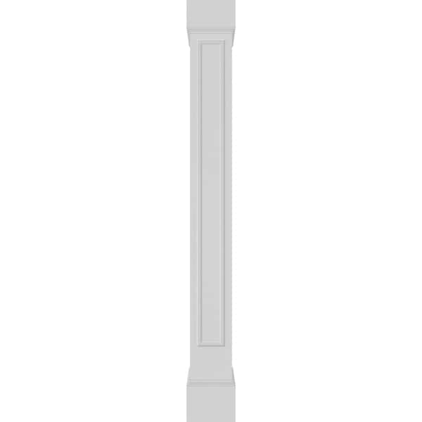 Ekena Millwork Craftsman Classic Square Non-Tapered Raised Panel PVC Column, Mission Capital & Mission Base - CC1210ENRMIMI