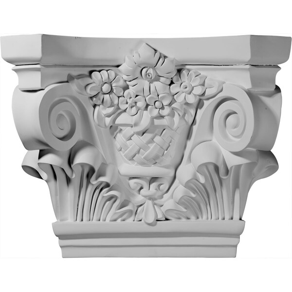 Ekena Millwork 21 5/8"W x 7 1/2"D x 16 3/4"H Sussex Capital (Fits Pilasters up to 13 1/2"W x 1 5/8"D) - CAP21X07X16SU