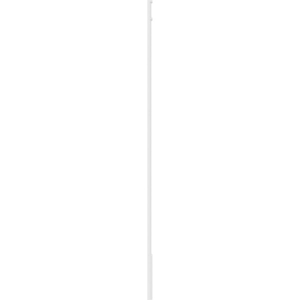 Ekena Millwork Flat Panel PVC Pilaster w/Decorative Capital & Base, 5"W x 120"H x 2"P - PILP05X120FP02-2