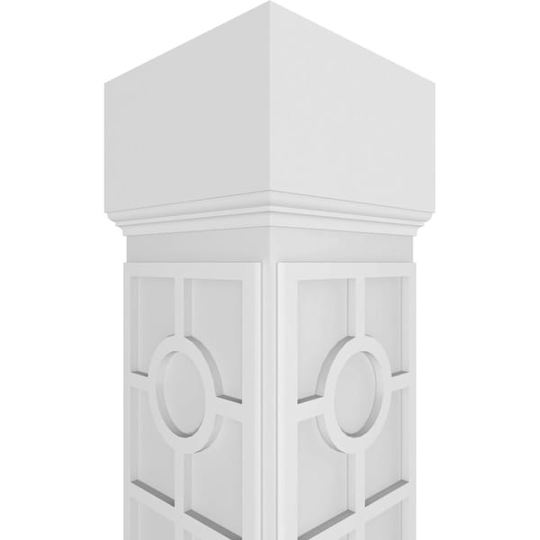 Ekena Millwork Craftsman Classic Square Non-Tapered Koroluck Fretwork Column w/ Mission Capital & Mission Base - CC1009ENKORMIMI