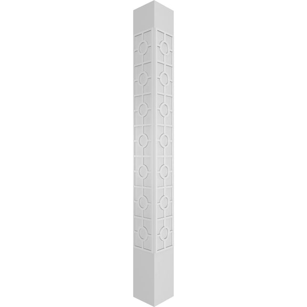 Ekena Millwork Craftsman Classic Square Non-Tapered Koroluck Fretwork Column w/ Mission Capital & Mission Base - CC1009ENKORMIMI