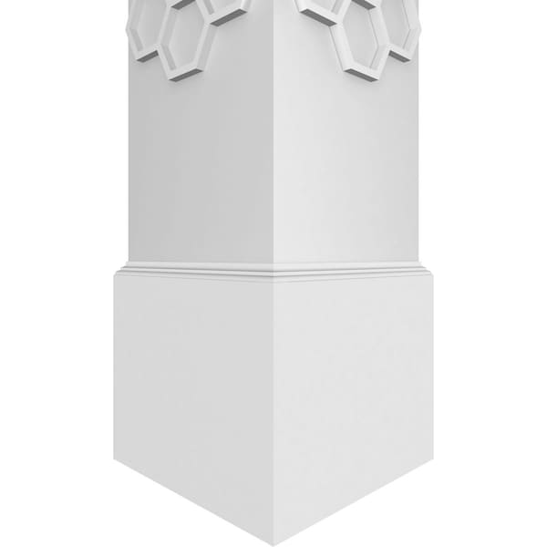 Ekena Millwork Craftsman Classic Square Non-Tapered Westmore Fretwork Column w/ Standard Capital & Standard Base - CC1209ENWSTCSCS