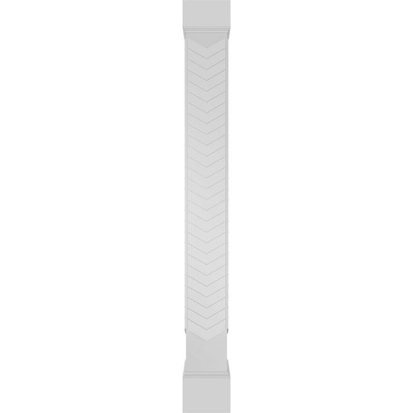 Ekena Millwork Craftsman Classic Square Non-Tapered Chevron Modern Fretwork Column - CC1208ENCVDMIMI