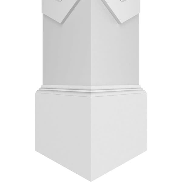 Ekena Millwork Craftsman Classic Square Non-Tapered Chevron Modern Fretwork Column - CC1208ENCVDMIMI