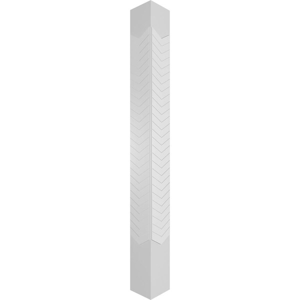 Ekena Millwork Craftsman Classic Square Non-Tapered Chevron Modern Fretwork Column - CC1208ENCVDMIMI