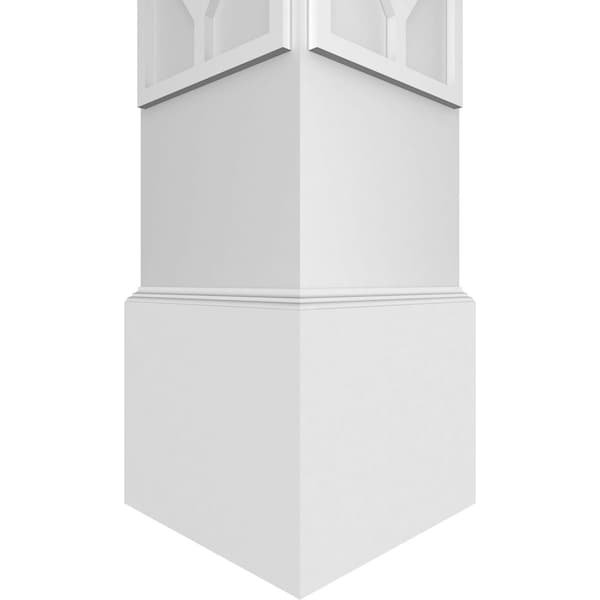 Ekena Millwork Craftsman Classic Square Non-Tapered Kinsman Fretwork Column w/ Standard Capital & Standard Base - CC0809ENKNSCSCS