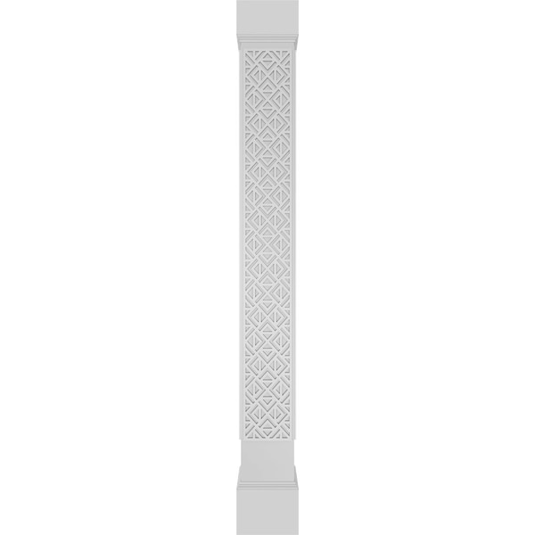 Ekena Millwork Craftsman Classic Square Non-Tapered Mid-Century Fretwork Column w/ Mission Capital & Mission Base - CC1009ENMIDMIMI