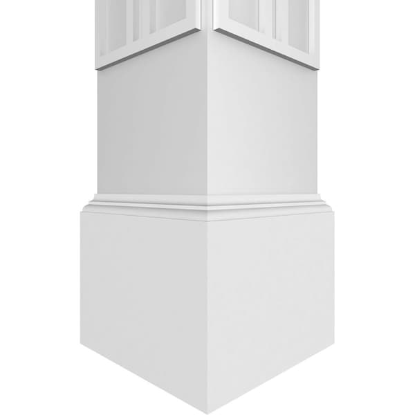 Ekena Millwork Craftsman Classic Square Non-Tapered Hastings Fretwork Column w/ Mission Capital & Mission Base - CC1209ENHASMIMI