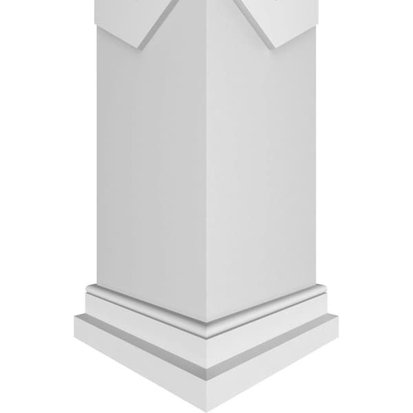 Ekena Millwork Craftsman Classic Square Non-Tapered Chevron Modern Fretwork Column - CC0810ENCVDPRPR