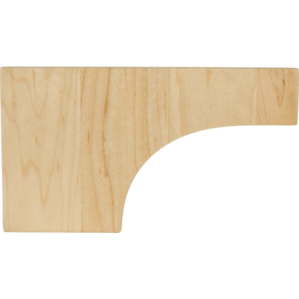 Hardware Resources 8" Wx7/8"Dx4"H White Birch Cove Pedestal Foot - PFCOV-WB