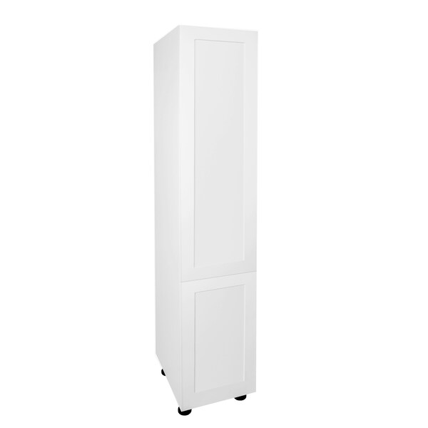 Cambridge Quick Assemble Modern Style, Shaker White 90 in. Pantry Kitchen Cabinet (18 in. W x 24 in. D x 90 in. H) - SA-PU1890-SW