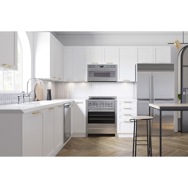 Cambridge Quick Assemble Modern Style, Shaker White 90 in. Pantry Kitchen Cabinet (18 in. W x 24 in. D x 90 in. H) - SA-PU1890-SW