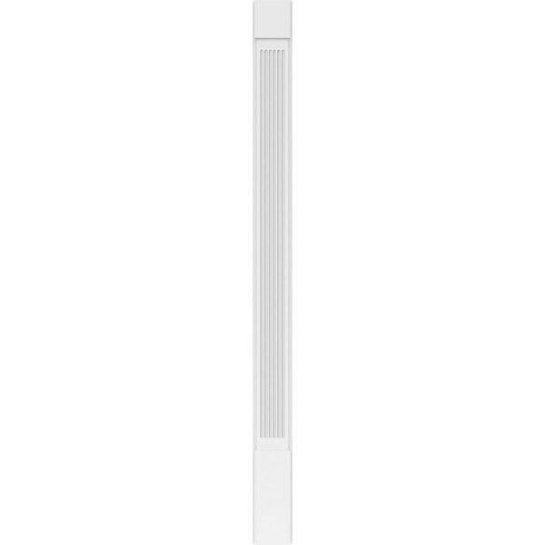 Ekena Millwork Fluted PVC Pilaster w/Standard Capital & Base, 7"W x 96"H x 2"P - PILP07X096FL01-2