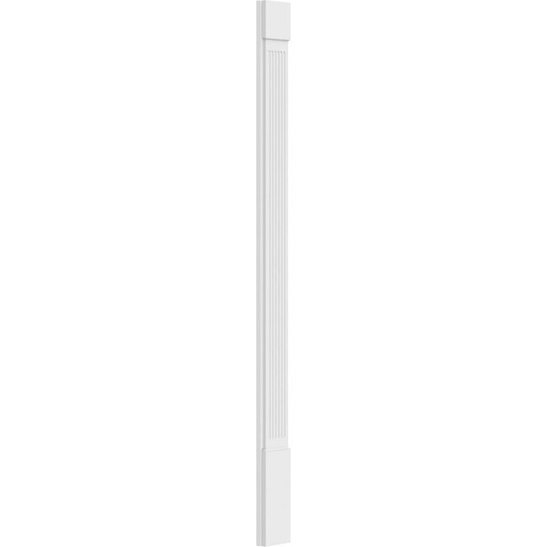 Ekena Millwork Fluted PVC Pilaster w/Standard Capital & Base, 7"W x 96"H x 2"P - PILP07X096FL01-2