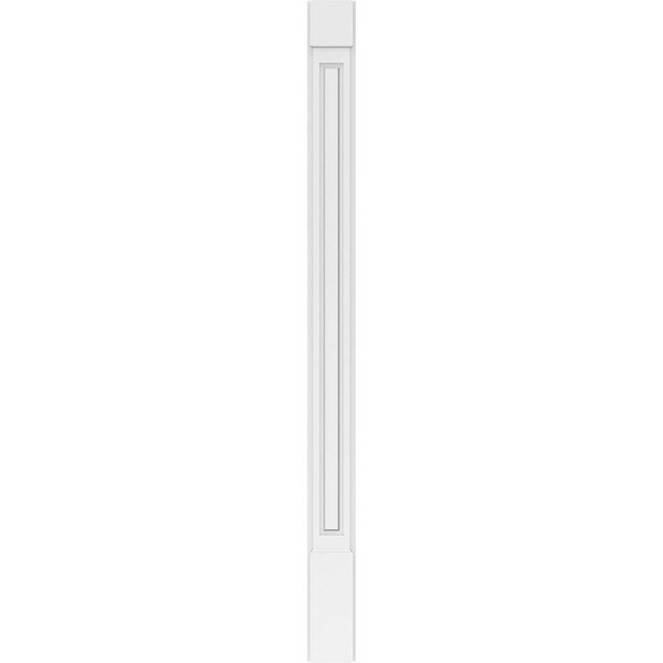 Ekena Millwork Raised Panel PVC Pilaster w/Standard Capital & Base, 6"W x 82"H x 2"P - PILP06X082RP01-2