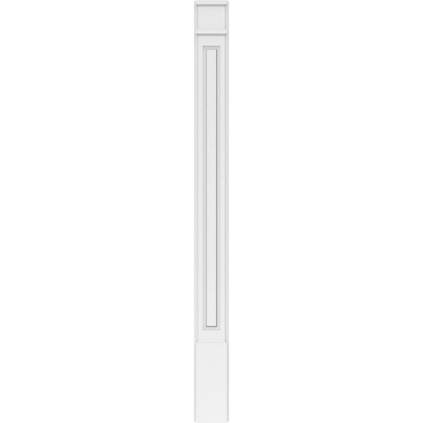 Ekena Millwork Raised Panel PVC Pilaster w/Decorative Capital & Base, 6"W x 72"H x 2"P - PILP06X072RP02-2