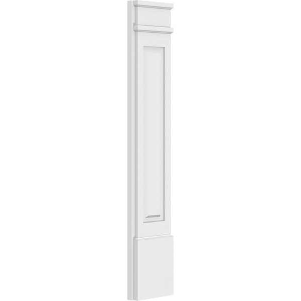 Ekena Millwork Raised Panel PVC Pilaster w/Decorative Capital & Base, 9"W x 48"H x 2"P - PILP09X048RP02-2