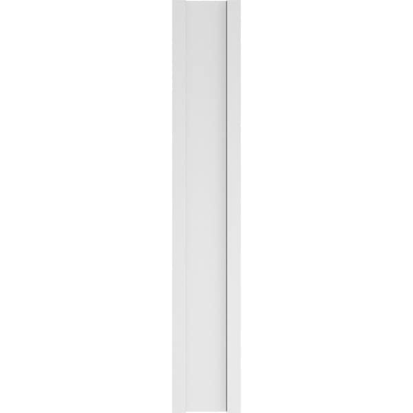 Ekena Millwork Two Equal Flat Panel PVC Pilaster w/Standard Capital & Base, 10"W x 60"H x 2"P - PILP10X060DFP01-2