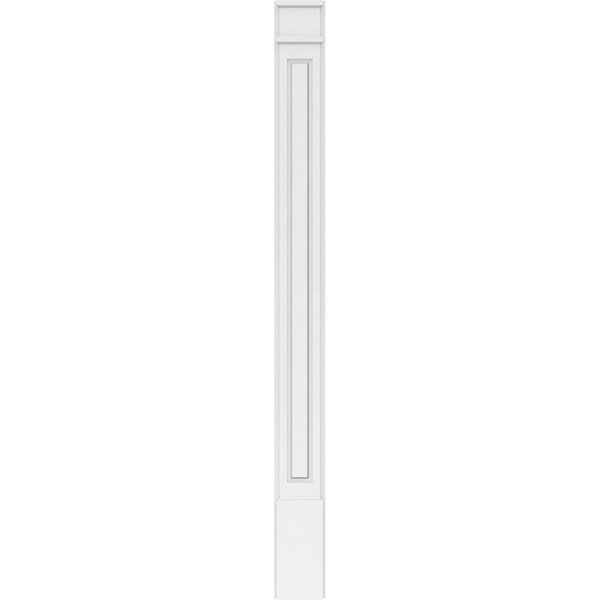 Ekena Millwork Raised Panel PVC Pilaster w/Decorative Capital & Base, 7"W x 82"H x 2"P - PILP07X082RP02-2