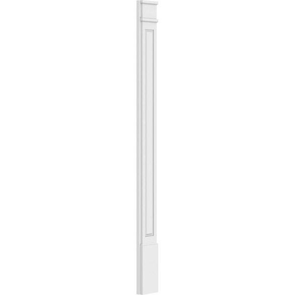 Ekena Millwork Raised Panel PVC Pilaster w/Decorative Capital & Base, 7"W x 82"H x 2"P - PILP07X082RP02-2