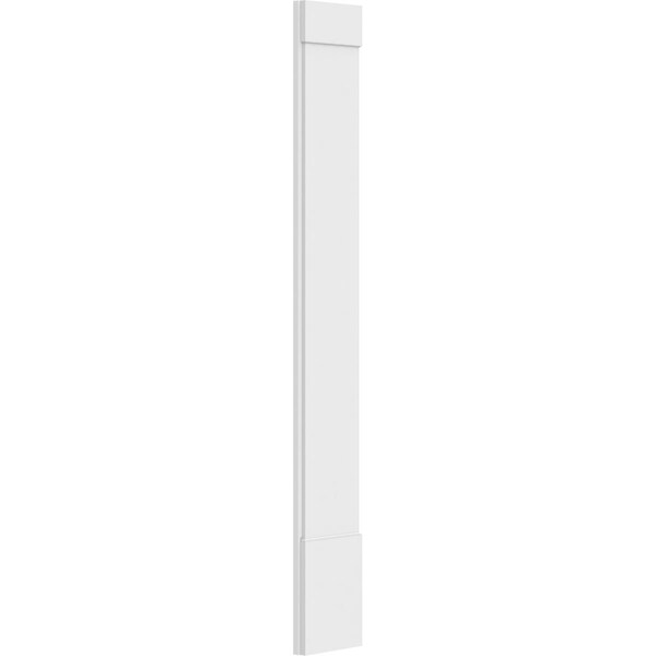 Ekena Millwork Plain PVC Pilaster w/Standard Capital & Base, 12"W x 90"H x 2"P - PILP12X090SM01-2