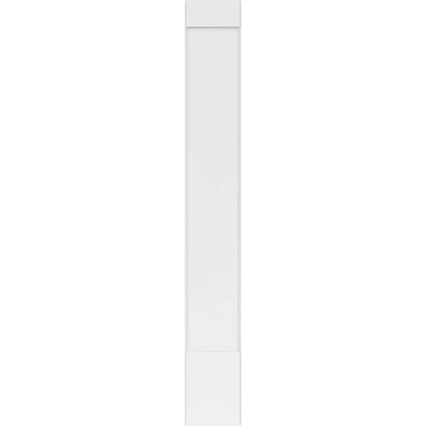 Ekena Millwork Plain PVC Pilaster w/Standard Capital & Base, 12"W x 90"H x 2"P - PILP12X090SM01-2