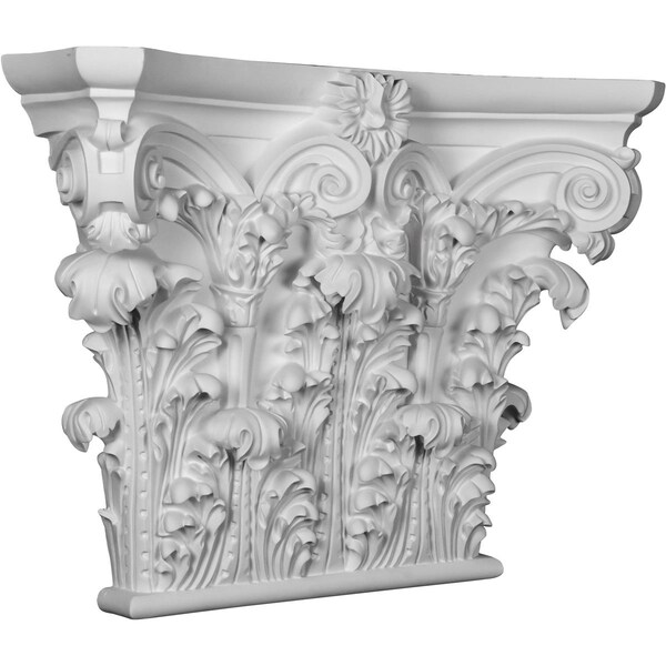 Ekena Millwork 29 3/4"W x 23 1/4"H x 8 1/4"P Corinthian Capital (Fits Pilasters up to 19 1/2"W x 2 1/2"D) - CAP23X20X05RC