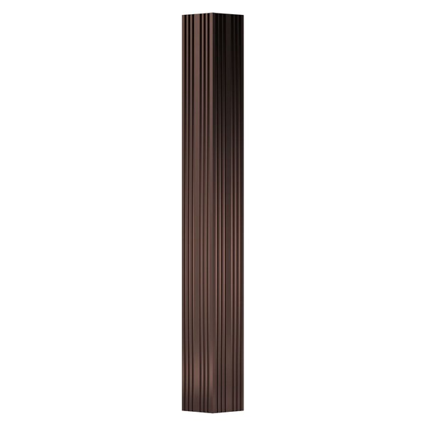 Ekena Millwork 3" x 9' Endura-Aluminum Column, Square Shaft (Load-Bearing 8,000 lbs), Non-Tapered, FLuted - EA0309ENFSE