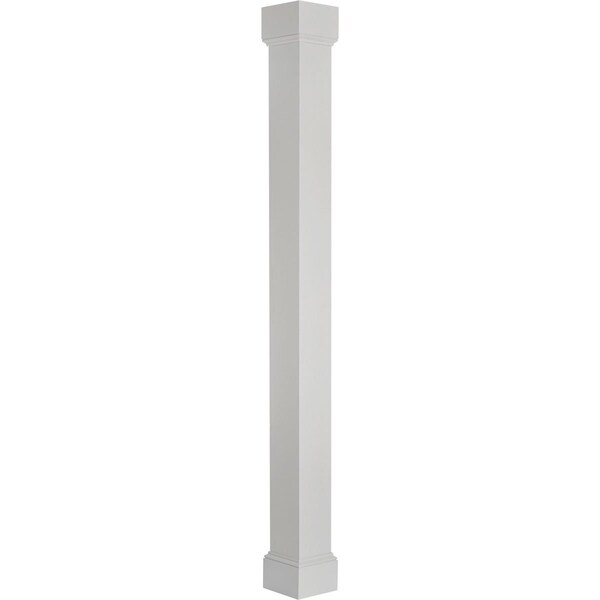 Ekena Millwork 9" x 12' Endura-Aluminum Natchez Style Column, Square Shaft (For Post Wrap Installation) Non-Tapered - EA0912INPSPNANA