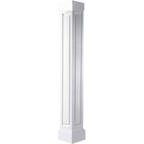 Ekena Millwork Craftsman Classic Square Non-Tapered Raised Panel Column w/ Mission Capital & Mission Base - EC1210ENRMIMI