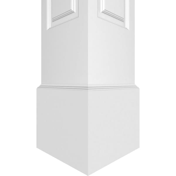 Ekena Millwork Craftsman Classic Square Non-Tapered Raised Panel PVC Column, Standard Capital & Standard Base - CC1008ENRCSCS